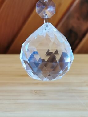 Crystal Prism Ball Suncatcher 2” Faceted w/ Octagon